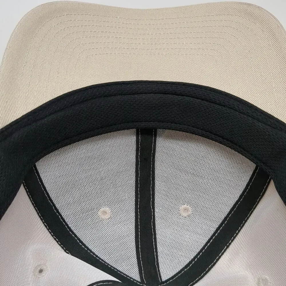 adidas Baseball Cap Beige Black One Size AEROREADY Recycled Strapback Logo Hat